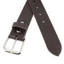 Kit DIY - Ceinture en cuir sans couture - CHOCOLAT - Épaisseur 3,1mm - Vis chicago Nickelé