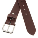 Kit DIY - Ceinture en cuir sans couture - MARRON - Épaisseur 3,1mm - Vis chicago Nickelé