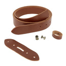Lanières en cuir Deco Cuir, ceinture sans couture cognac, épaisseur 3,5 mm avec vis chicago laiton vieilli, largeur 29 mm, longueur 120 cm.