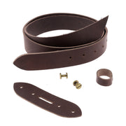 Lanières en cuir Deco Cuir, ceinture sans couture marron, 3,5mm d’épaisseur, avec vis chicago en laiton vieilli, pour DIY.