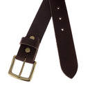 Kit DIY - Ceinture en cuir sans couture - MARRON - Vis chicago Laiton Vieilli