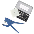 Pack - Pince bleu & Kit d'outils de pose pour rivets en inox - 16 pièces - Deco Cuir