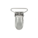 Pince à bretelle bout arrondi - Nickelé - 25mm