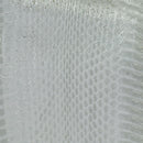 Peau de cuir de serpent Élaphe dorsale - ARGENT