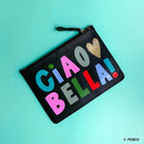 Peinture acrylique à paillettes Setacolor Cuir sur une pochette en cuir - Glitter  paint - Pébéo