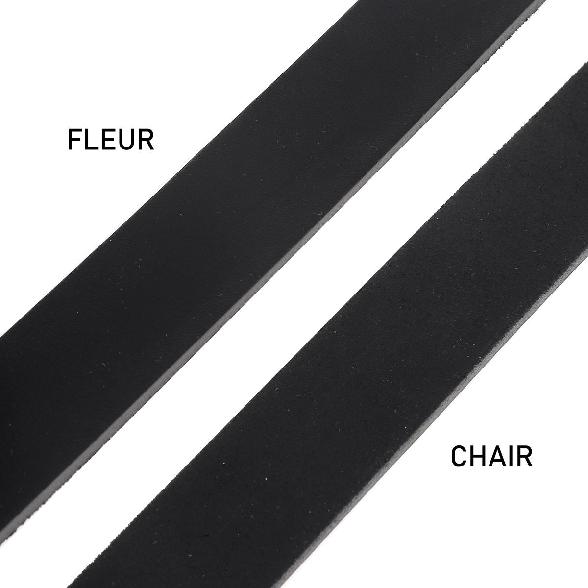 Lanière en cuir de collet NIAGARA - Radermecker - 40mm - NOIR - Ép 3,3mm