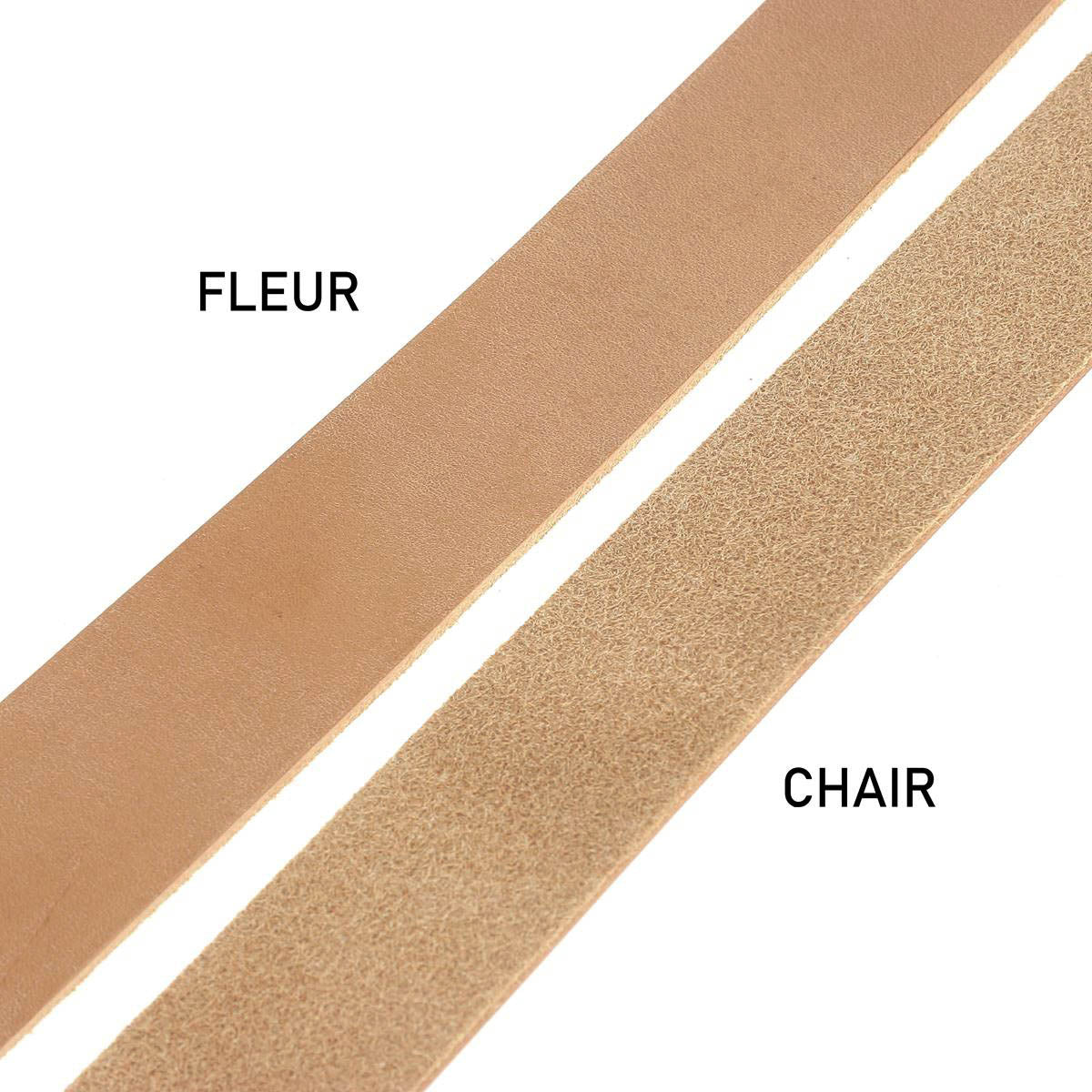 Lanière en cuir de dosset NIAGARA - Radermecker - 30mm - NATUREL - Ép 3,8mm