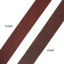 Lanière de 3,8 mm d'épaisseur, en cuir de dosset NIAGARA de la marque Radermecker, couleur acajou. Lanière en cuir finition naturelle.