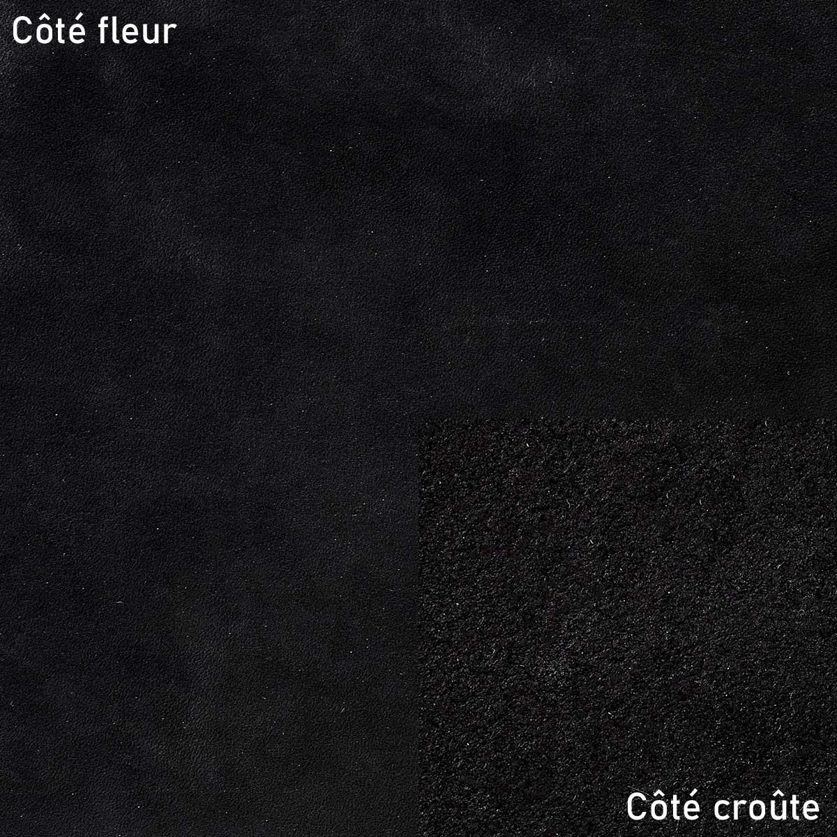 Cuir pré-étiré tannage végétal BOYOMA - Radermecker - NOIR - Ép 5,3mm