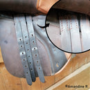 Contre sanglon en cuir de croupon étiré DELLA - Radermecker - CHOCOLAT - Deco Cuir