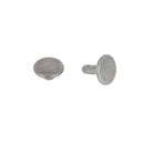 Lot de rivets moyens DOUBLE CALOTTE en laiton (T4) - Argent vieilli