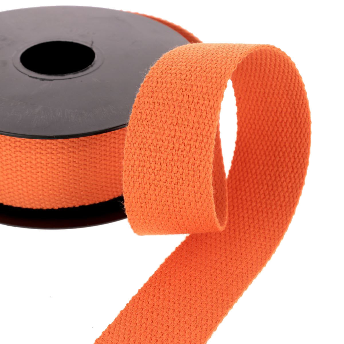 Sangle en Coton 30mm - ORANGE - Bobine de 5 mètres - Deco Cuir