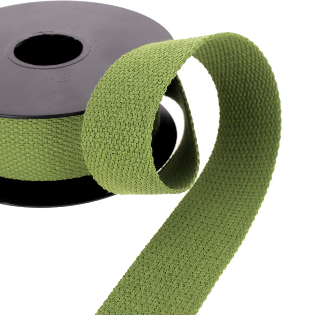 Sangle en Coton 30mm - OLIVE - Bobine de 5 mètres - Deco Cuir