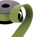 Sangle en Coton 30mm - OLIVE - Bobine de 5 mètres - Deco Cuir