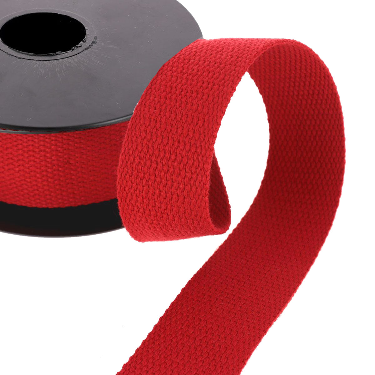 Sangle en Coton 30mm - ROUGE - Bobine de 5 mètres - Deco Cuir