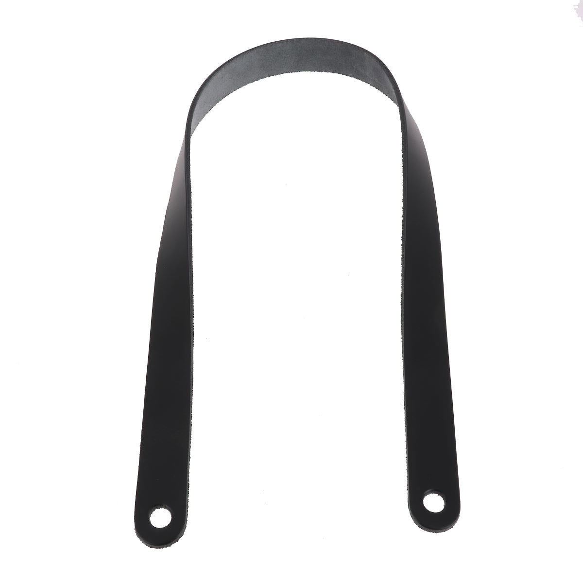 Anse en cuir avec trous diamètre 10mm - Largeur 25mm - Longueur 75cm - NOIR