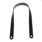 Lanière en cuir noir avec trous, 25mm de large, 75cm de long, pour sac ou bandoulière, fabriquée par Autres.