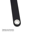 Anse en cuir avec trous diamètre 10mm - Largeur 25mm - Longueur 75cm - NOIR