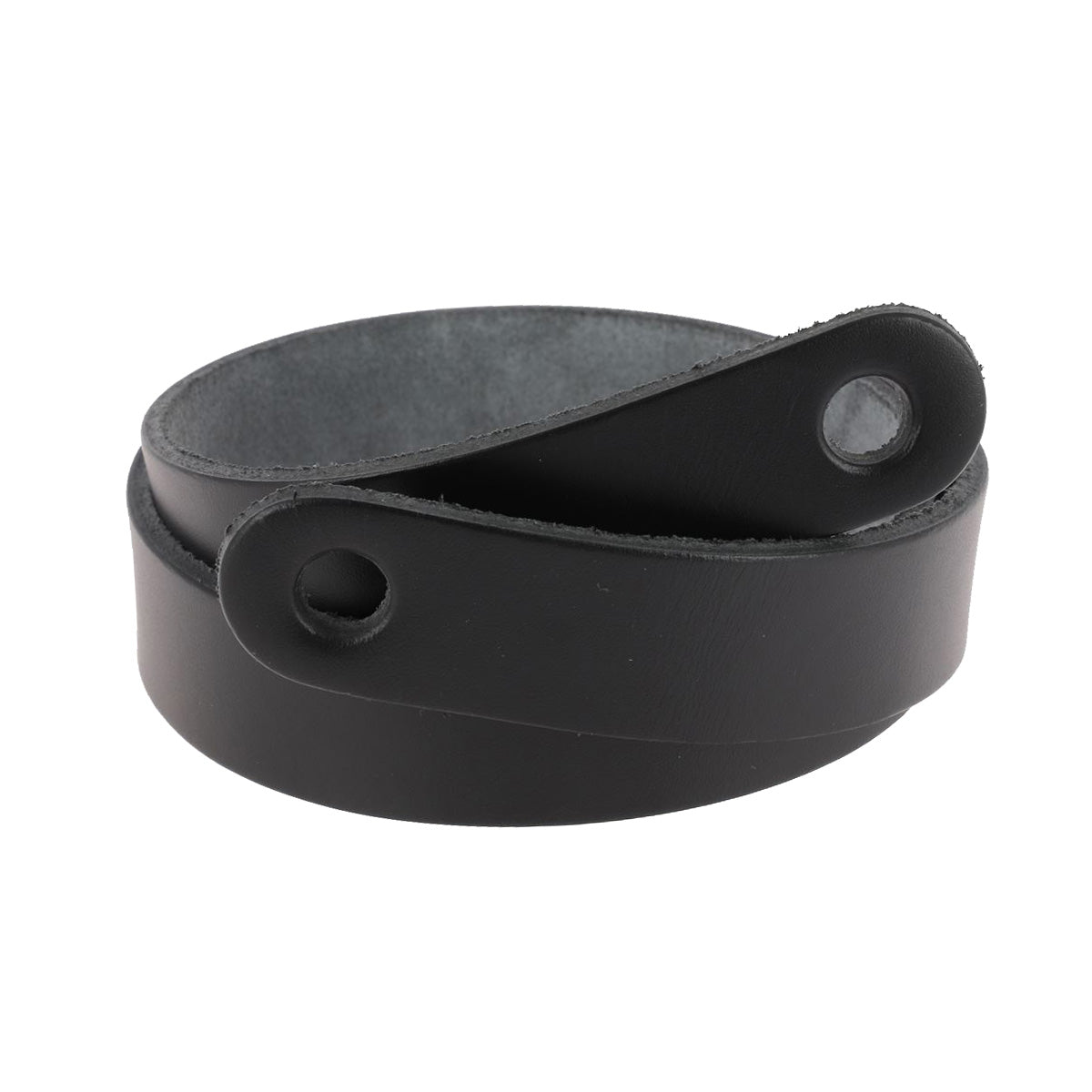 Anse en cuir avec trous diamètre 10mm - Largeur 25mm - Longueur 75cm - NOIR