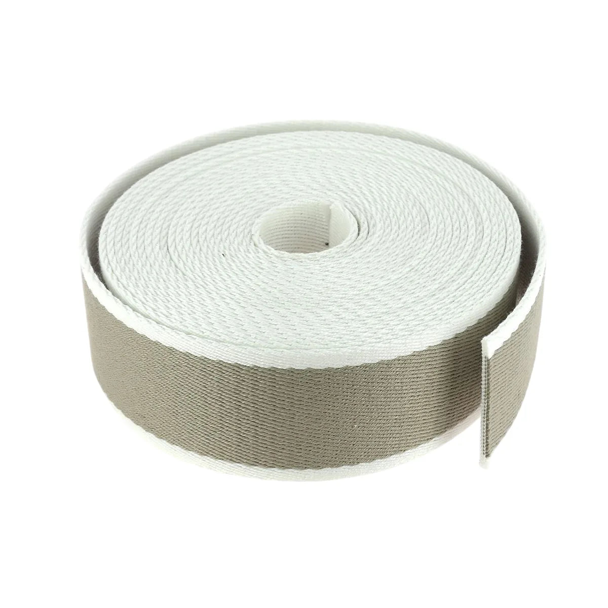 Sangle synthétique - LIN & BLANC - Largeur 40mm - Bobine de 5 mètres