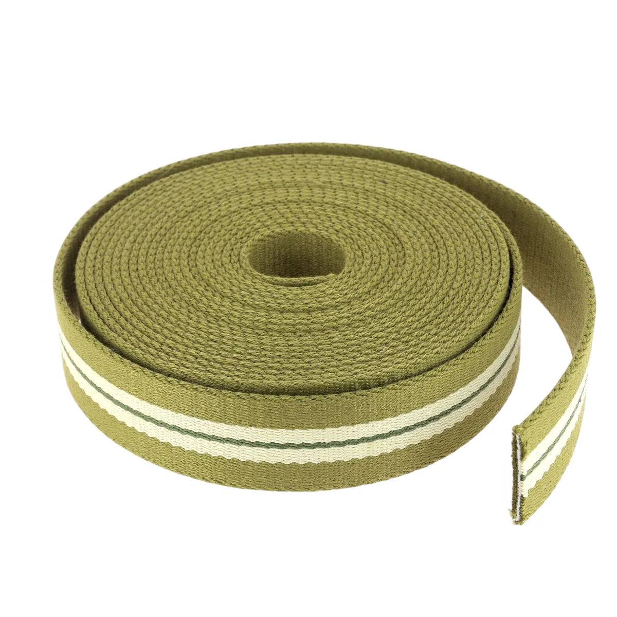 Sangle synthétique - KAKI & BEIGE - Largeur 29mm - Bobine de 5 mètres