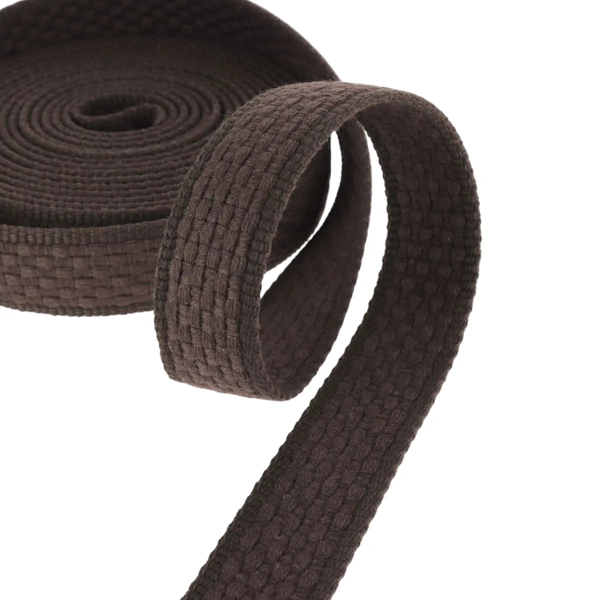 Sangle coton - MARRON MOKA - Largeur 30mm - Bobine de 5 mètres