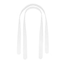 Paire de anses en cuir lisse blanc, de 24 mm de largeur, prête à être fixée sur votre sac