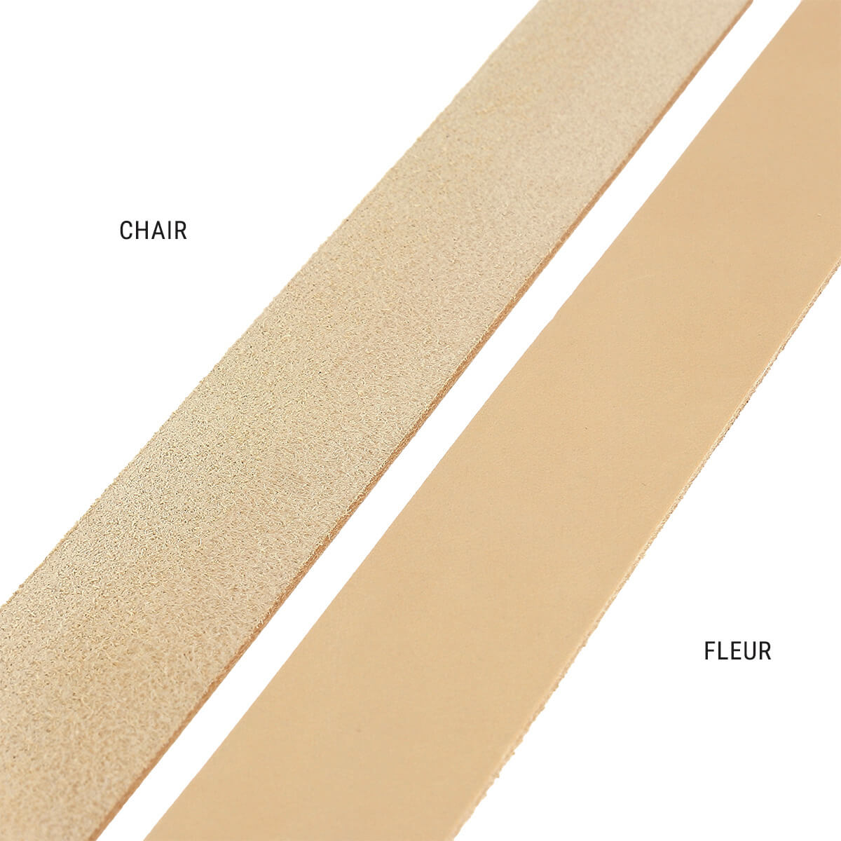 Lanière en cuir de collet tannage végétal - NATUREL - Ép 2,5mm - Deco Cuir