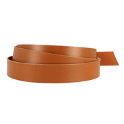 Lanière en cuir de collet tannage végétal Deco Cuir, modèle London Fauve, épaisseur 2,5 mm, couleur fauve.