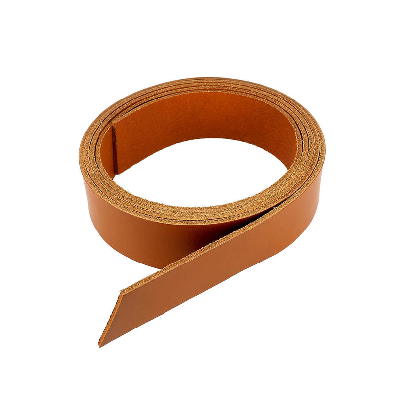 Vegetable tanned collar leather strap - LONDON FAUVE - Thickness 2.5mm
