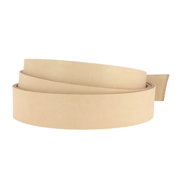 Vegetable tanned backset leather strap - NATURAL - Thickness 4mm
