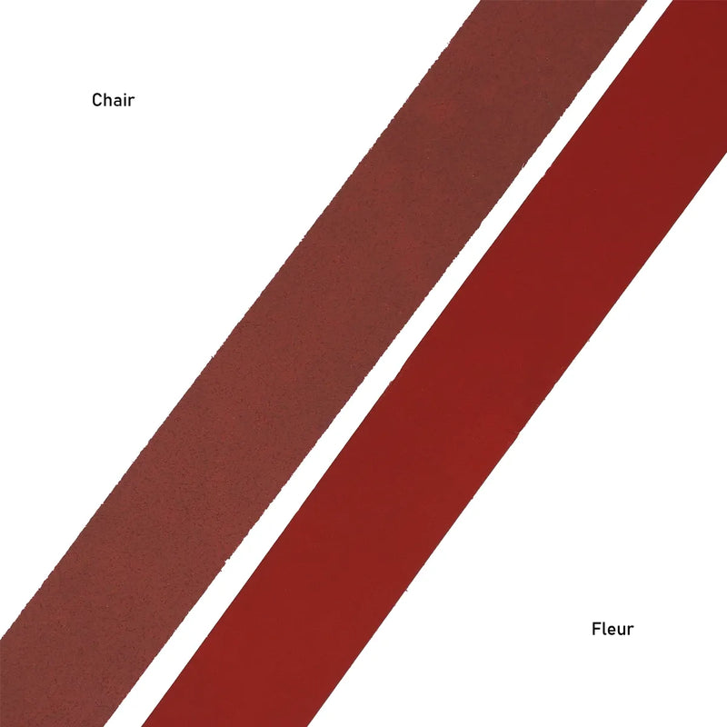 Lanière de cuir ferme - Vachette rouge foncé