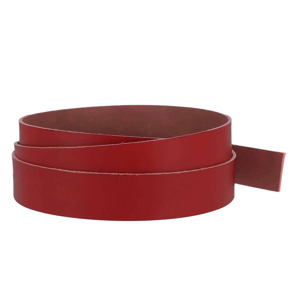 Lanière cuir de vachette rouge foncé