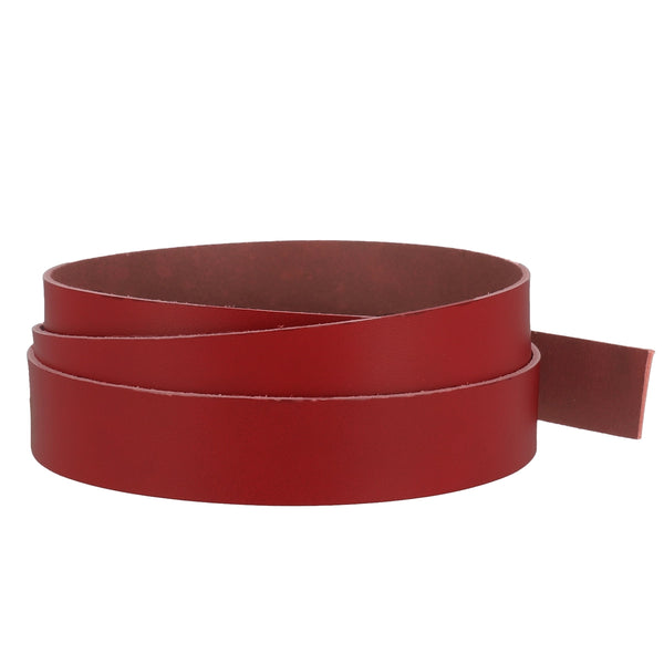Lanière cuir de vachette rouge foncé