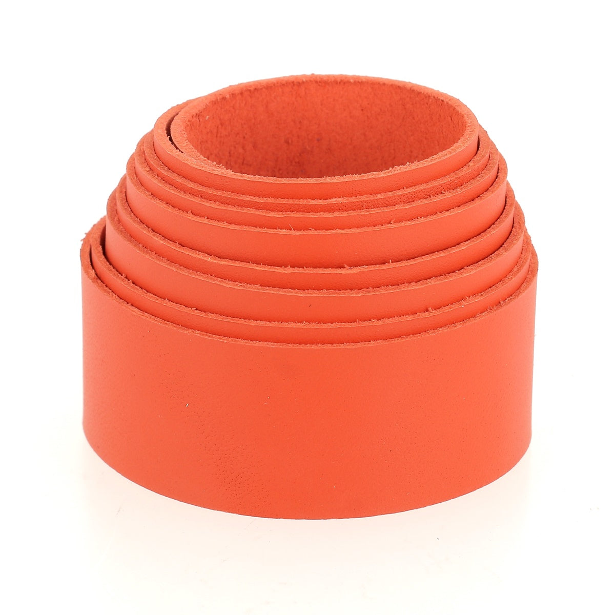 Sangle en cuir de vachette SATINATO - ORANGE K04
