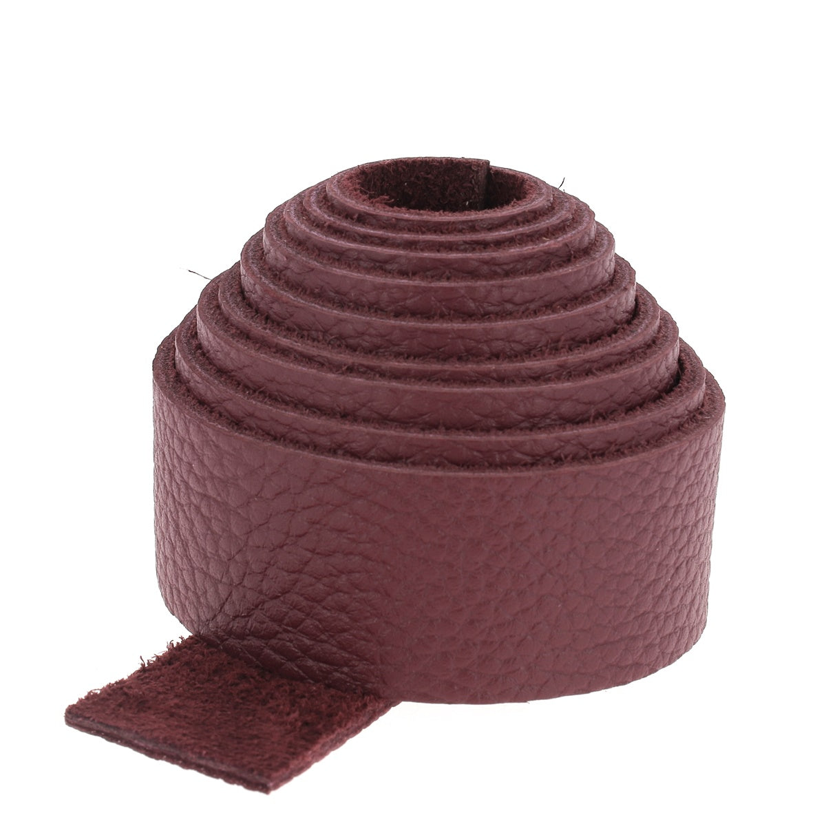 Sangle en cuir GROGRAIN - BORDEAUX K15