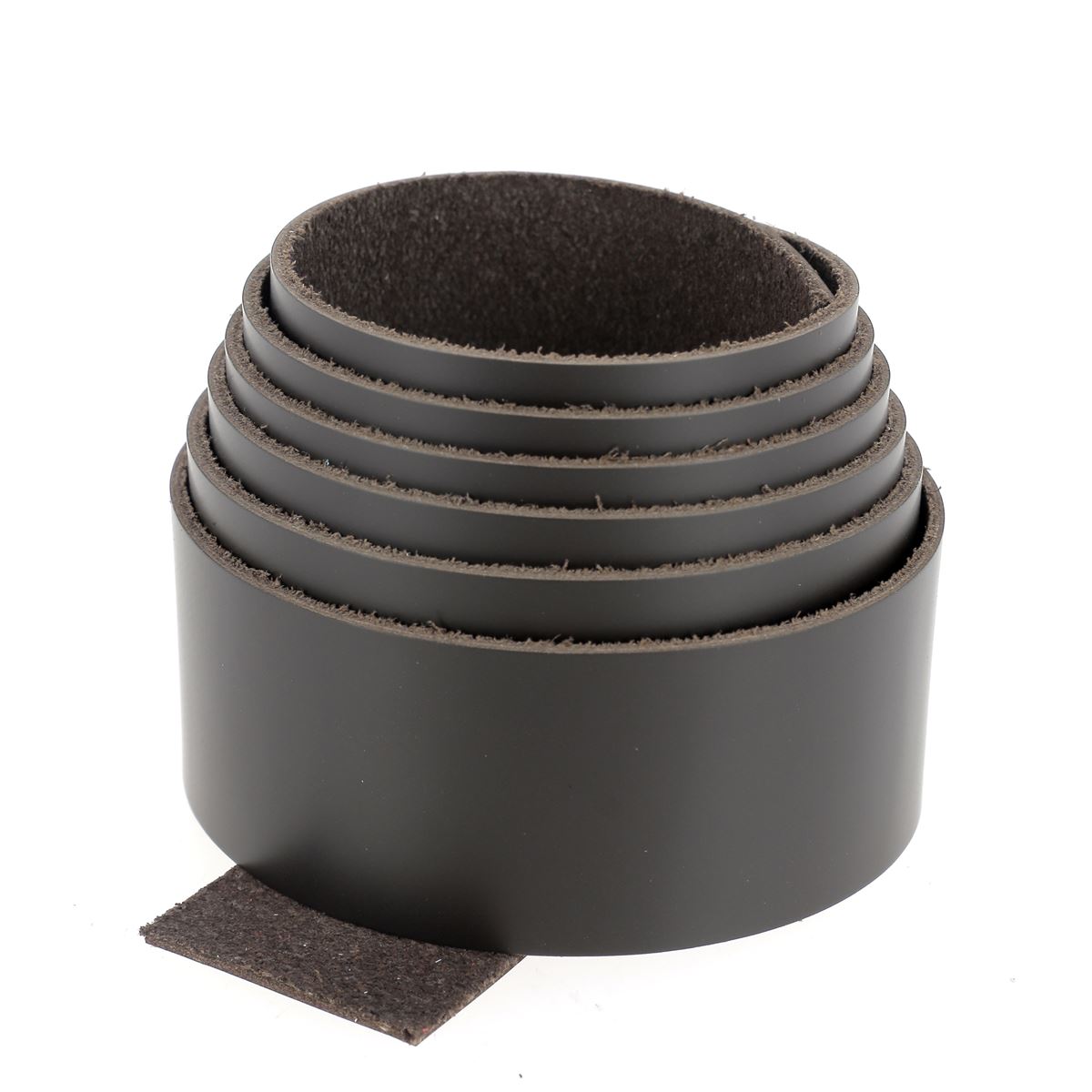 Sangle en cuir de vachette lisse - CHOCOLAT K48