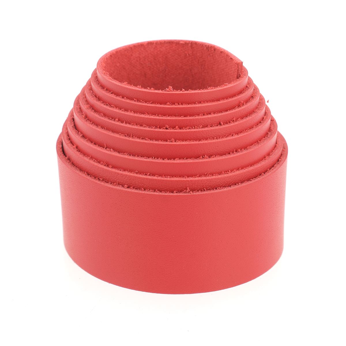 Sangle en cuir de vachette SATINATO - ROUGE K75
