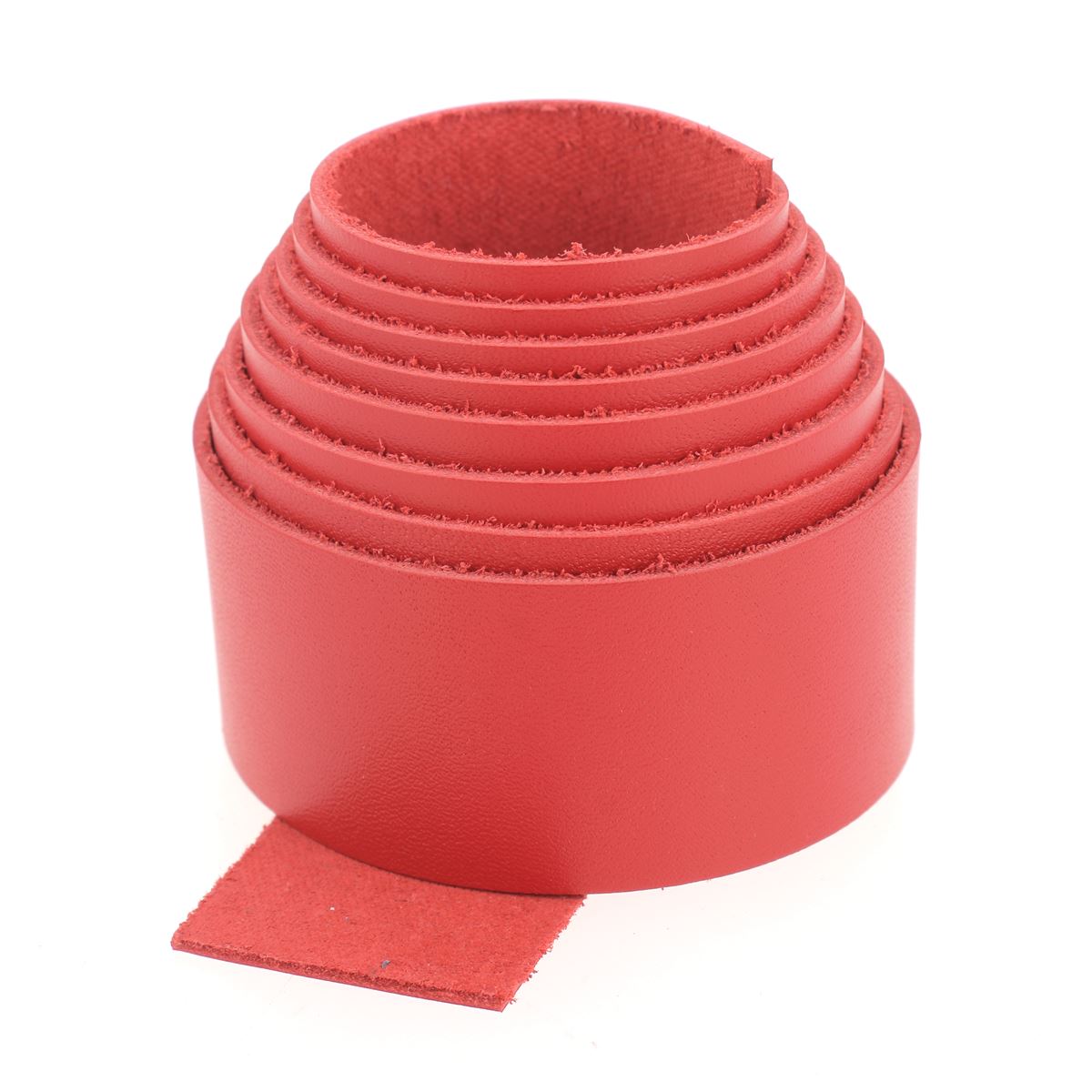 Sangle en cuir de vachette SATINATO - ROUGE K75