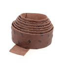 Sangle en cuir de veau imitation autruche - MARRON M81