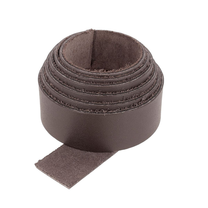 Sangle en cuir de taurillon grain poussière - CHOCOLAT N95 - Ép 1,6mm