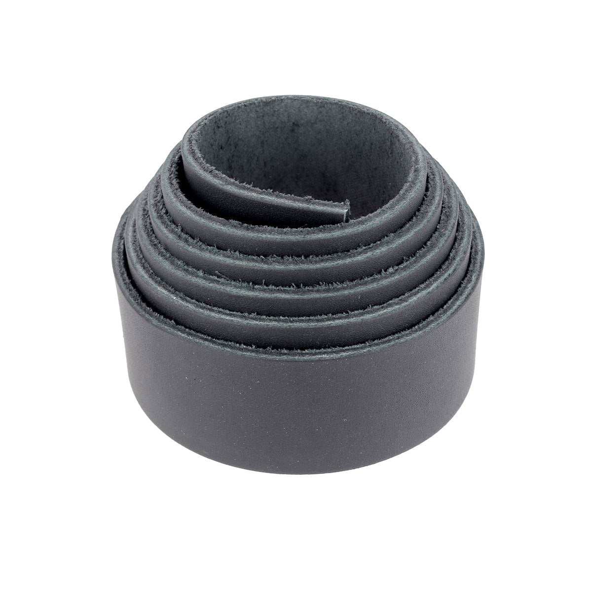 Sangle en cuir de taurillon grain poussière 19mm - NOIR R38 - Ép 2,8mm