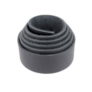 Lanière en cuir de taurillon grain poussière noir de 19mm, épaisseur 2,8mm, pour accessoires ou bijoux.