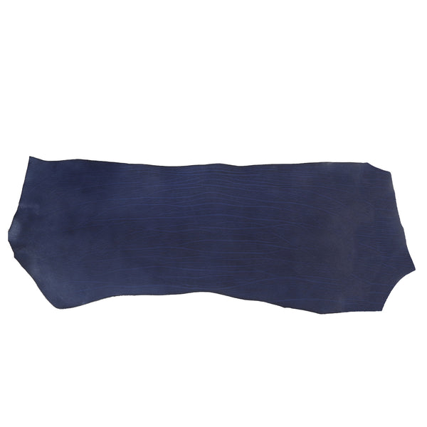 Cuir collet tannage végétal SAUVAGE - BLEU