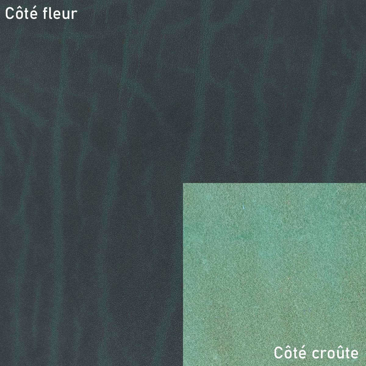 Cuir collet tannage végétal SAUVAGE - VERT