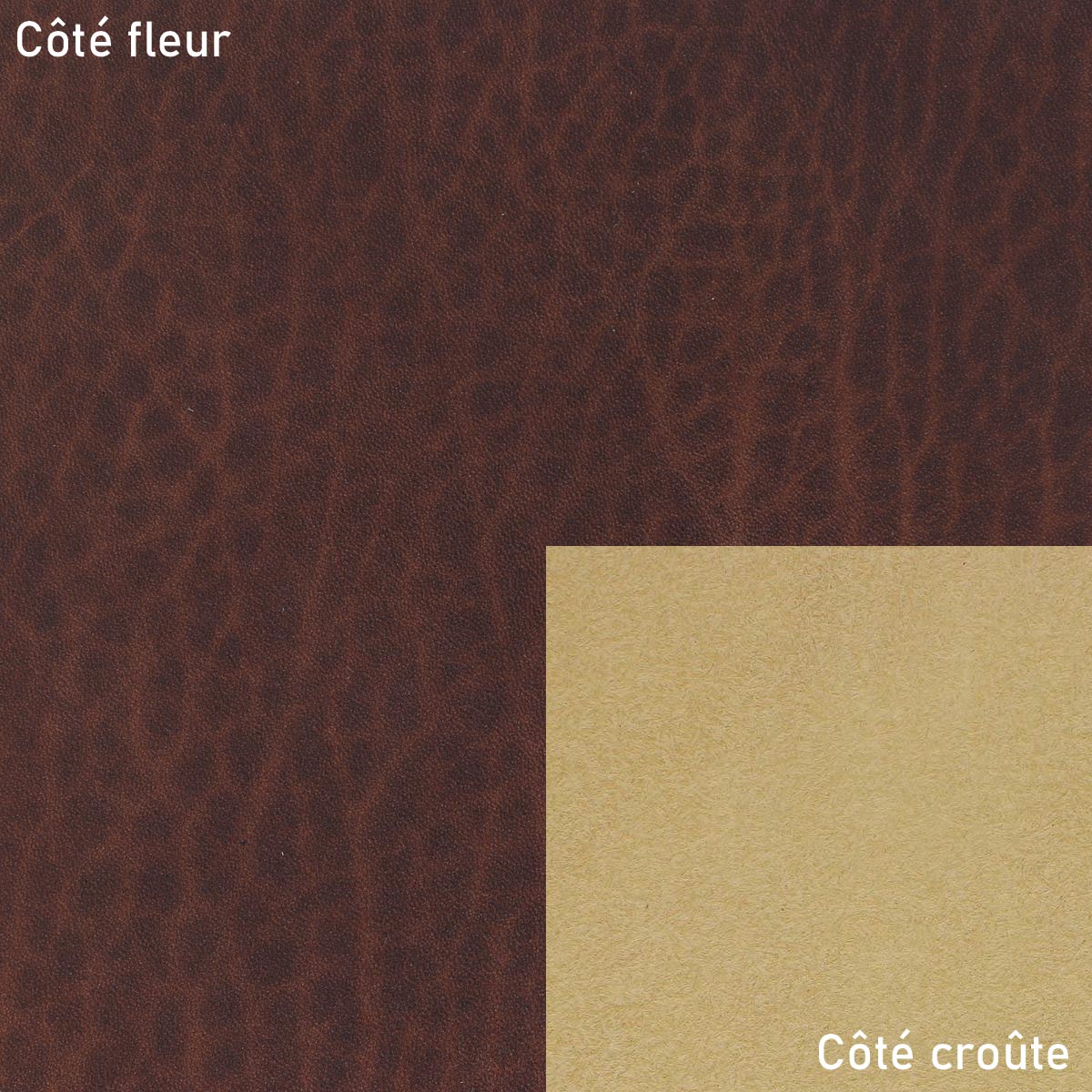 Cuir collet tannage végétal SAUVAGE - CHÂTAIGNE