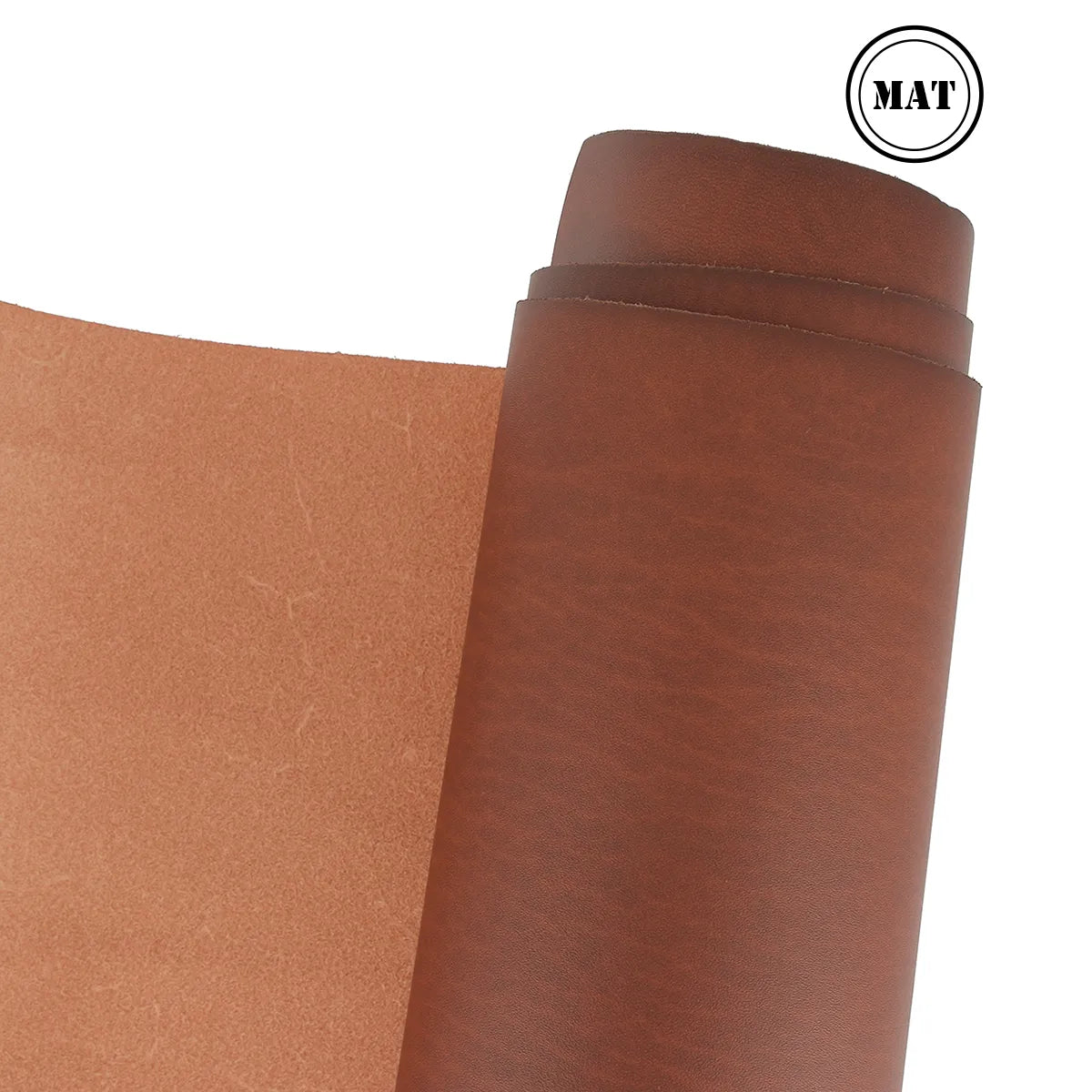 Cuir de collet tannage végétal - SAUVAGE MAT - Cognac SAU21 - Deco cuir