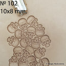 Tampon cuir  Sergey Neskromniy n° 102 - Tête de mort