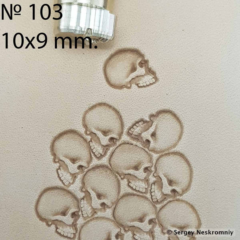 Tampon cuir Sergey Neskromniy 103 - Crâne