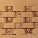Matoir cuir Sergey Neskromniy n° 281 - Basketweave tête de mort